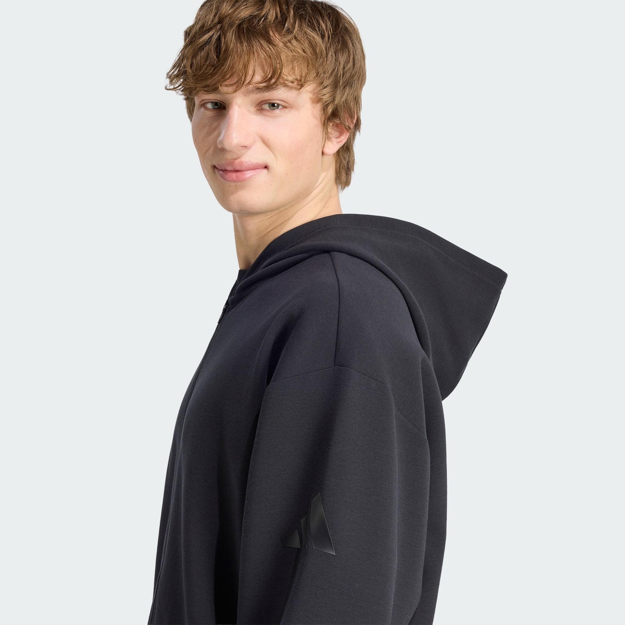 SUDADERA CON CAPUCHA SOFT LUX CON CIERRE DE CREMALLERA 6/7