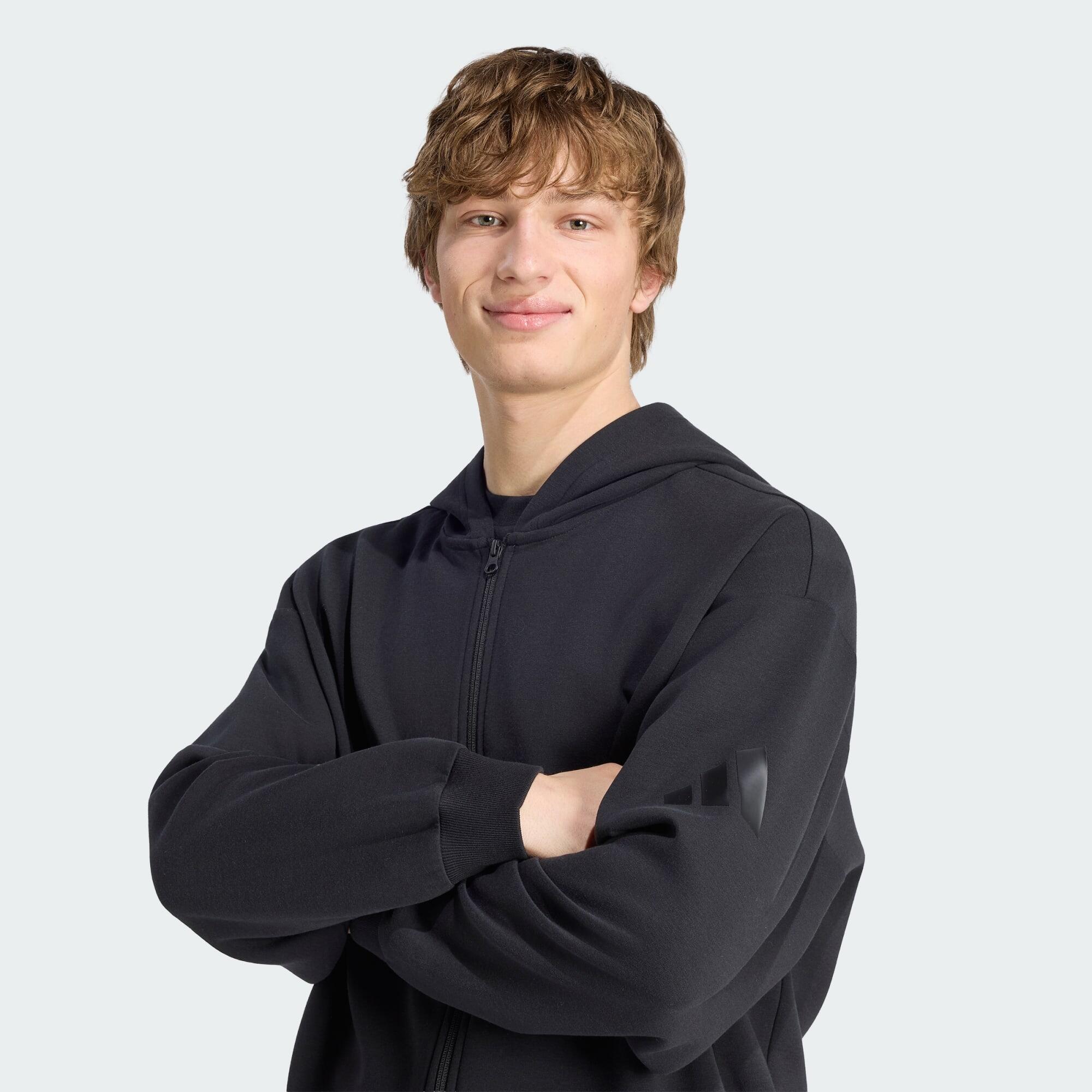 SUDADERA CON CAPUCHA SOFT LUX CON CIERRE DE CREMALLERA 5/7