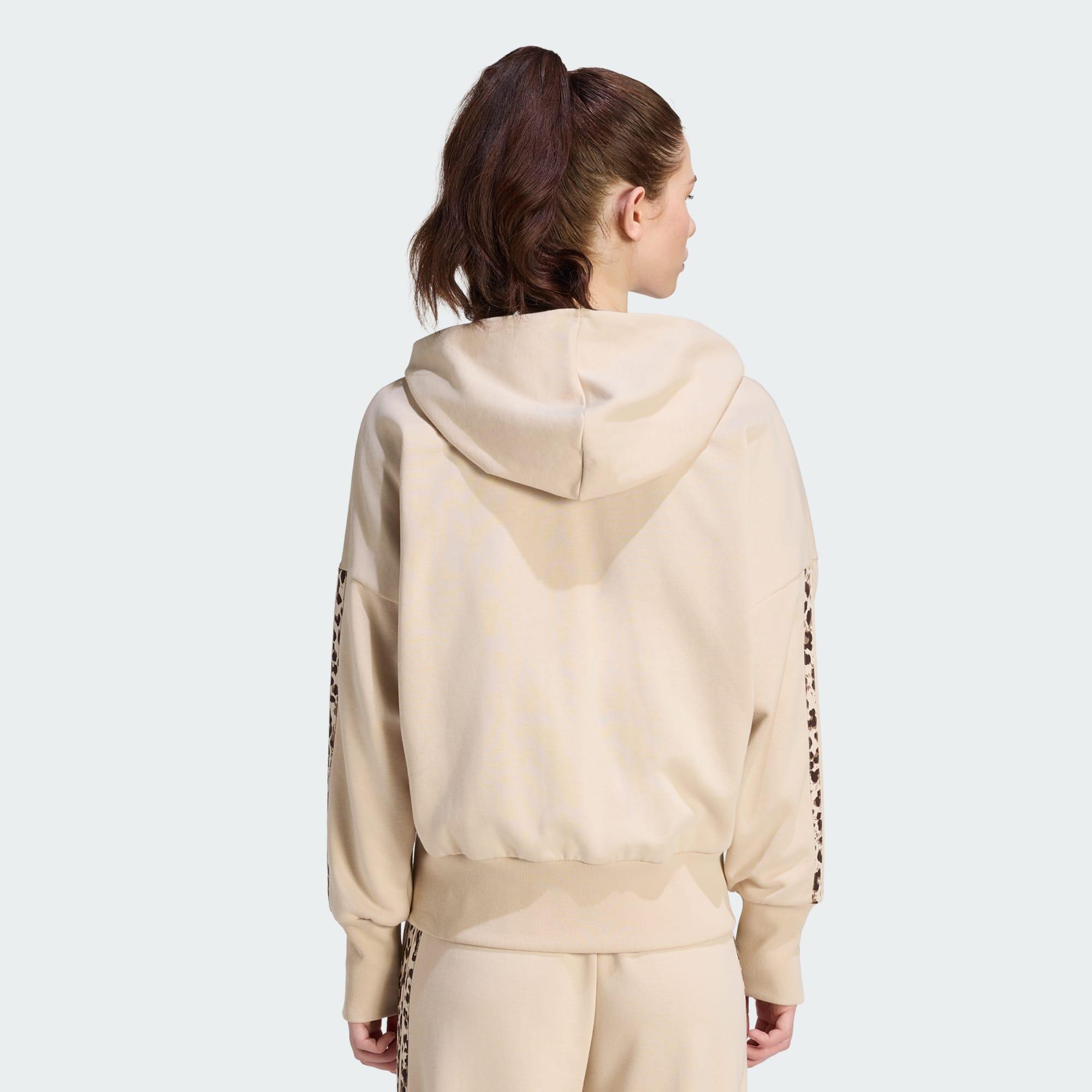 Seasonal Essentials 3-Streifen Kapuzenjacke, Animalprint 3/6