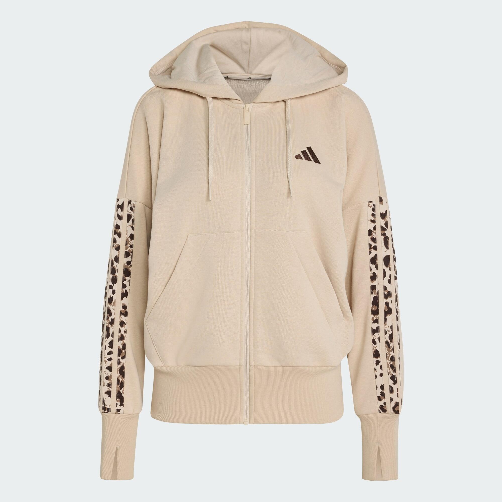 Seasonal Essentials 3-Streifen Kapuzenjacke, Animalprint 2/6