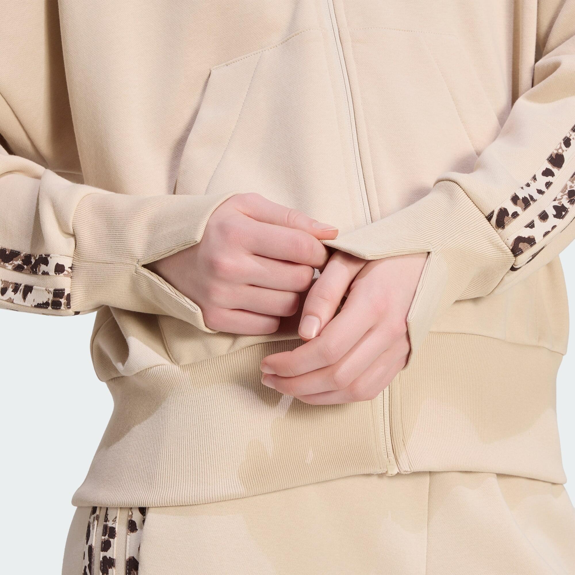Seasonal Essentials 3-Streifen Kapuzenjacke, Animalprint 5/6