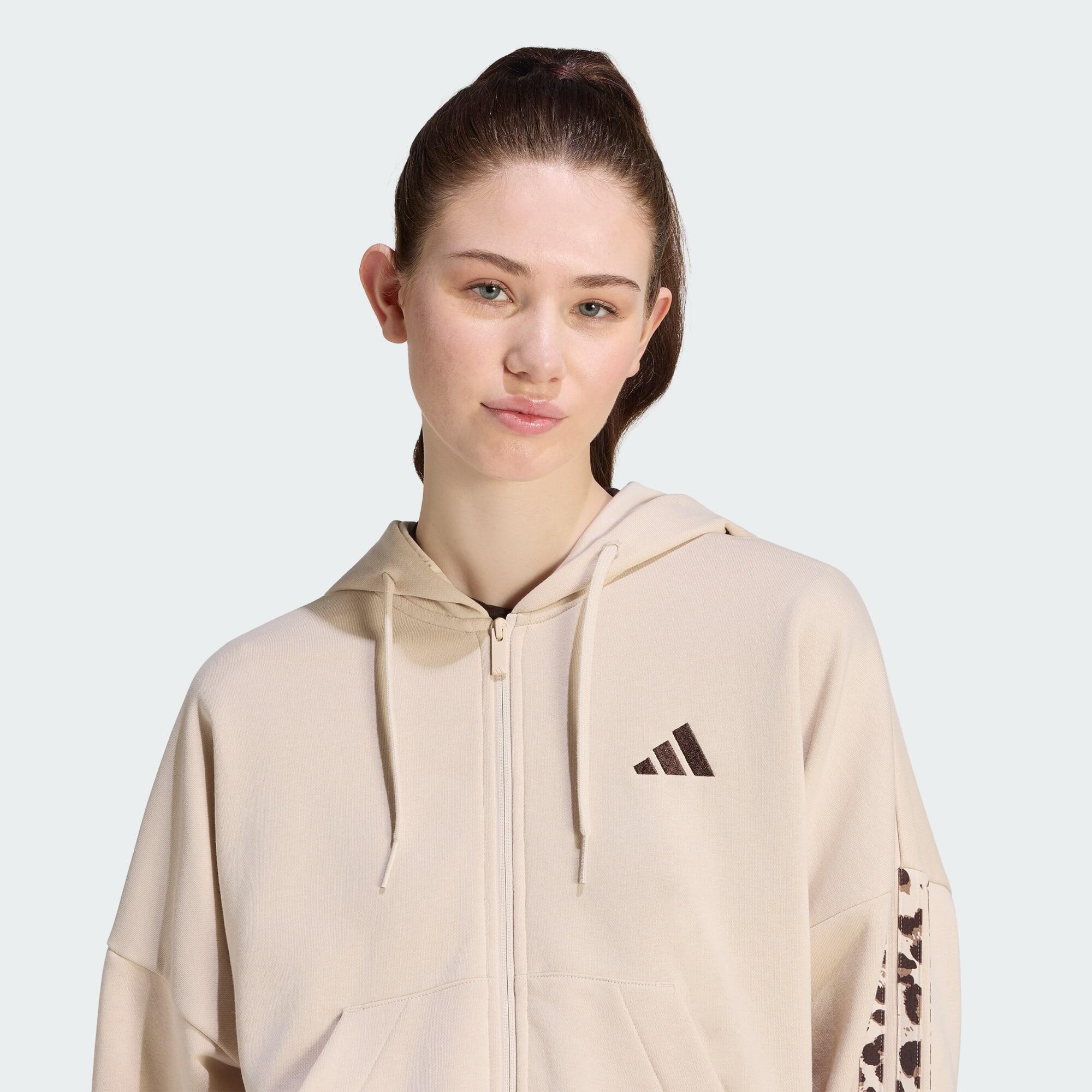 Seasonal Essentials 3-Streifen Kapuzenjacke, Animalprint 4/6