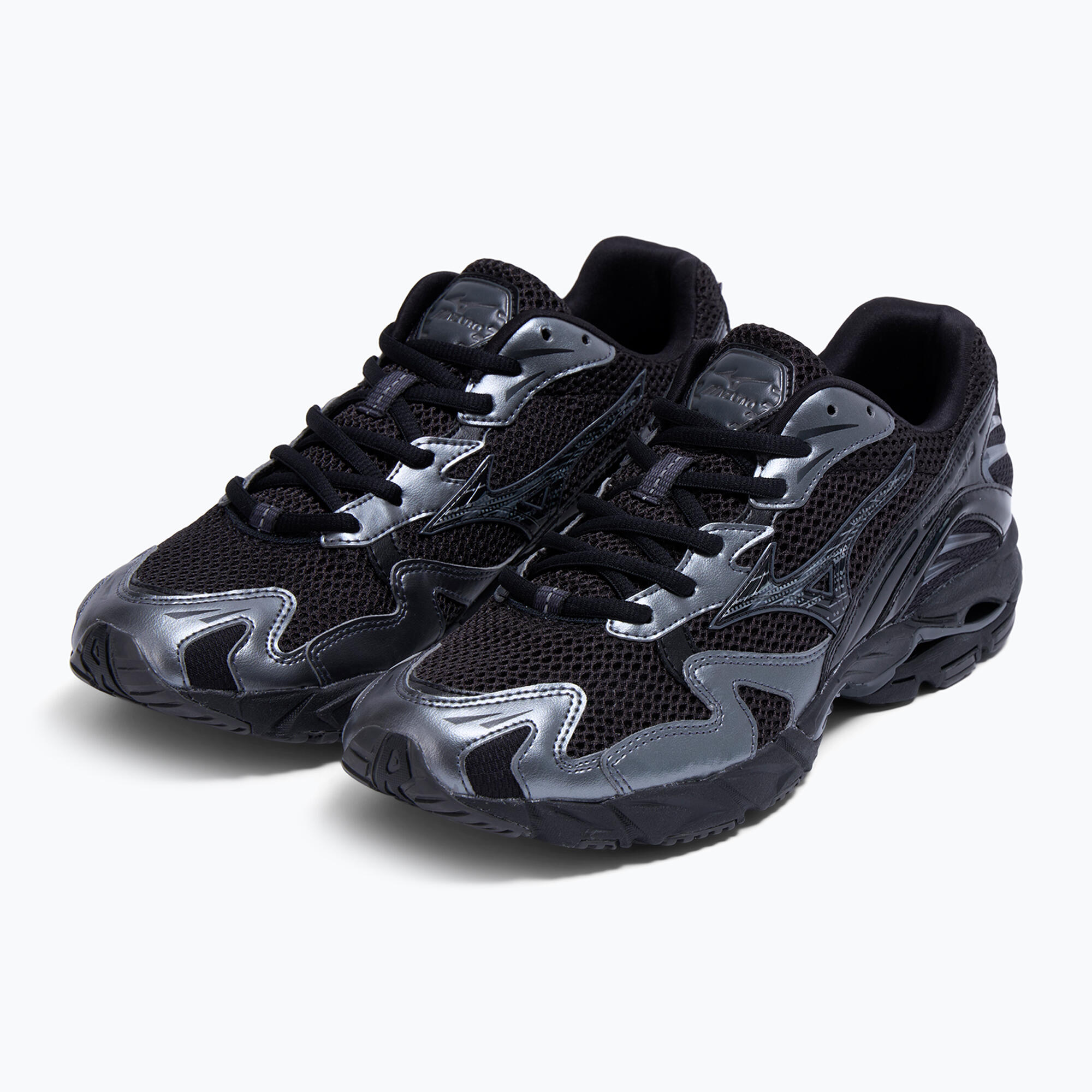 Mizuno Wave Rider 10 Black Black Sand Metallic Gray 2/5
