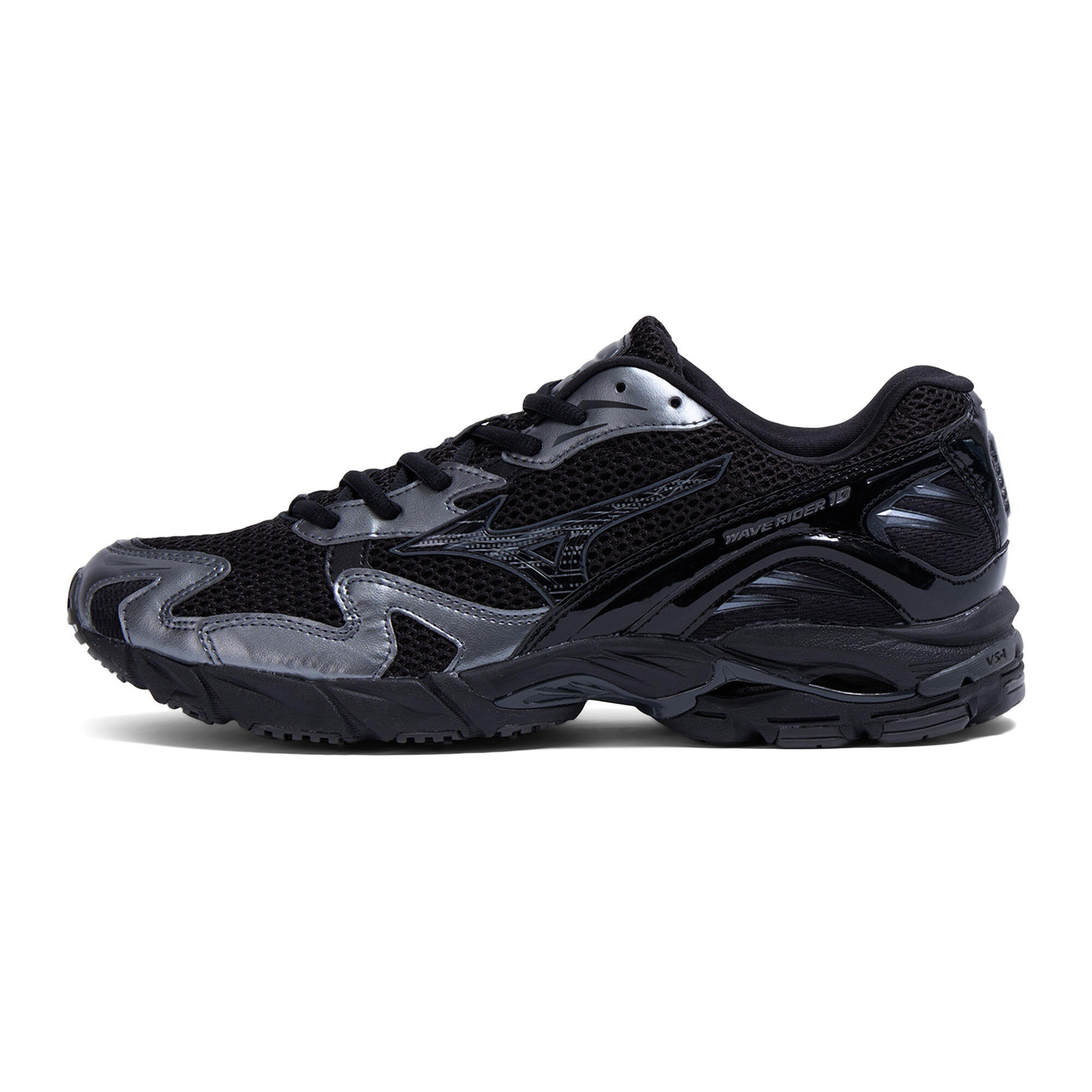 Mizuno Wave Rider 10 Black Black Sand Metallic Gray 5/5