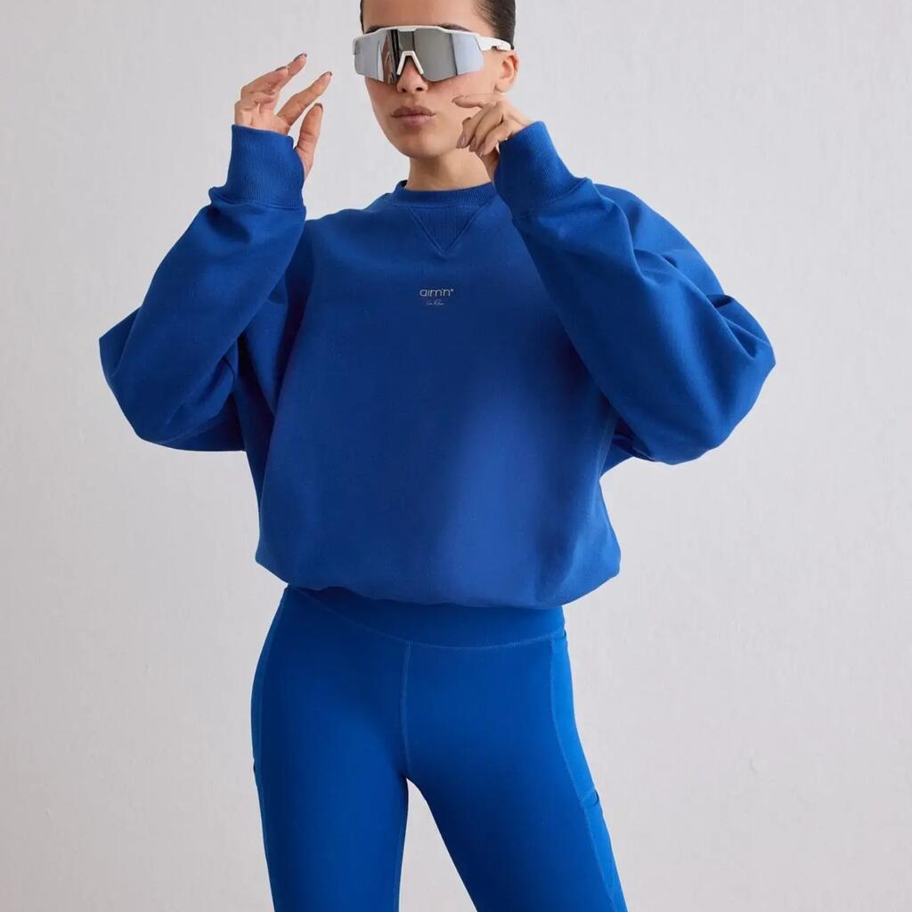Women's Running Sweatshirt Breathable Moisture-Wicking Le Run Azure