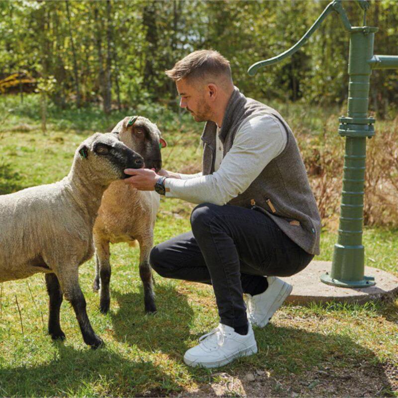 Cardigan sans manches NLS Barley Nutmeg pour homme en laine - Marron 3/4