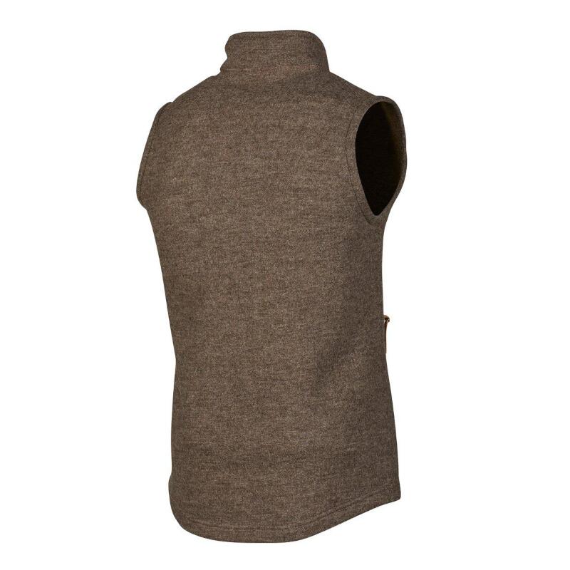 Cardigan sans manches NLS Barley Nutmeg pour homme en laine - Marron 2/4