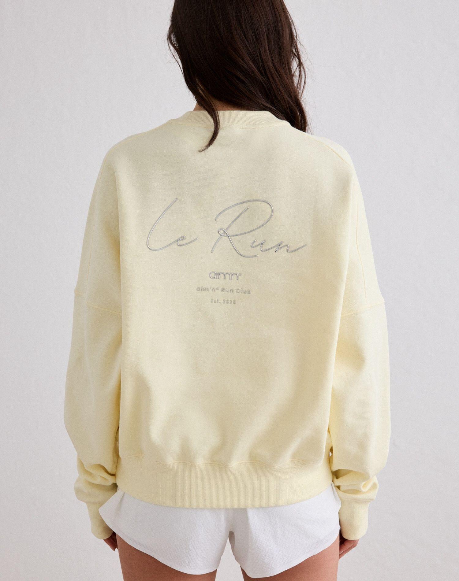 Femme Sweat de Course Respirant Évacuation de l'humidité Le Run Blanc Citronné 2/5