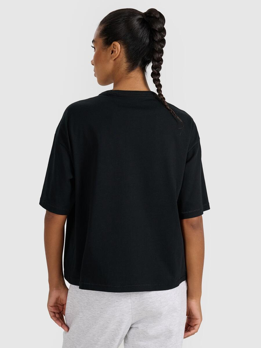 T-shirt oversize z nadrukiem damski 4F 4FRSS25TTSHF2979 2/6