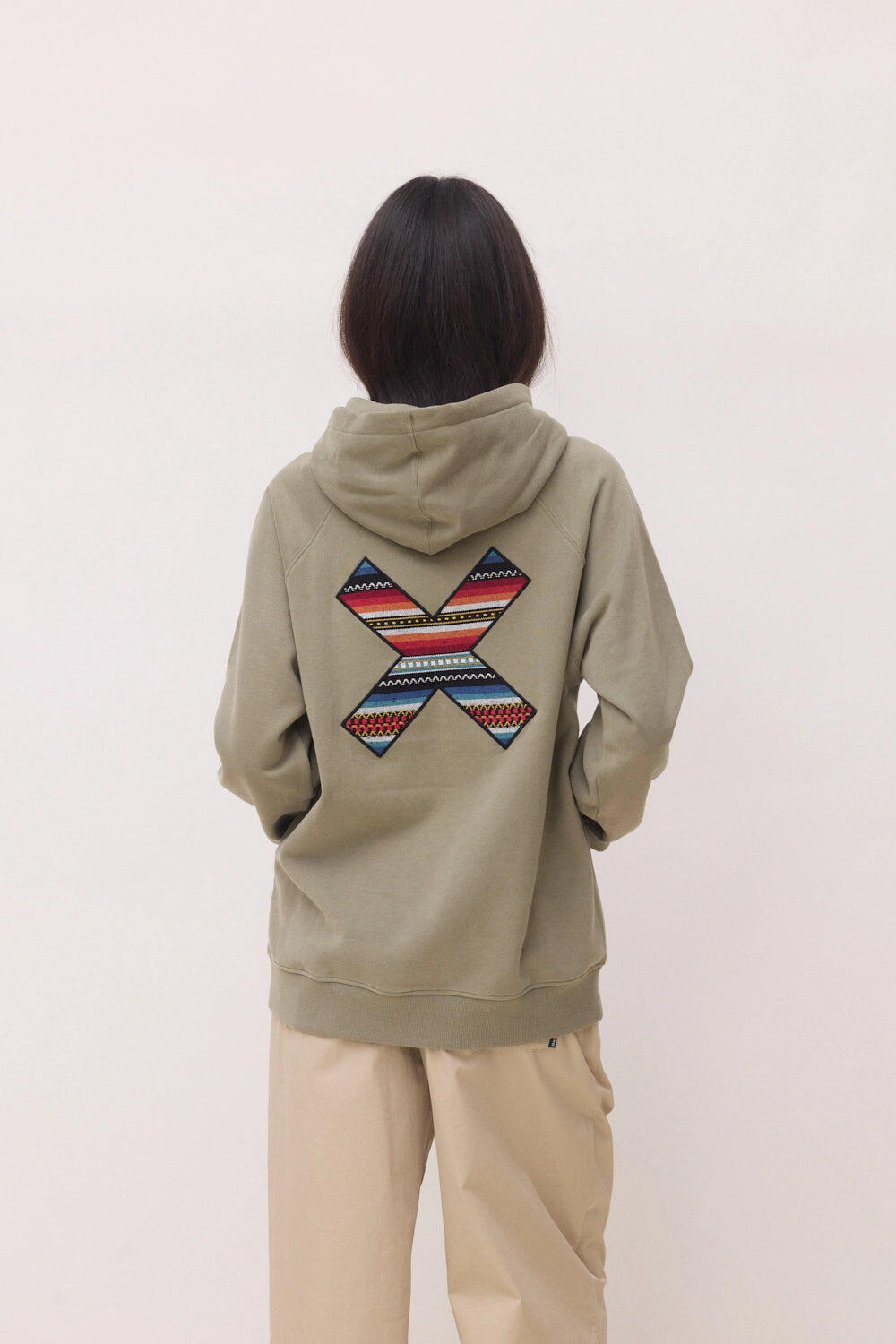 Sudadera con Capucha Blue Banana Caqui de Algodón 100% Orgánico 5/7