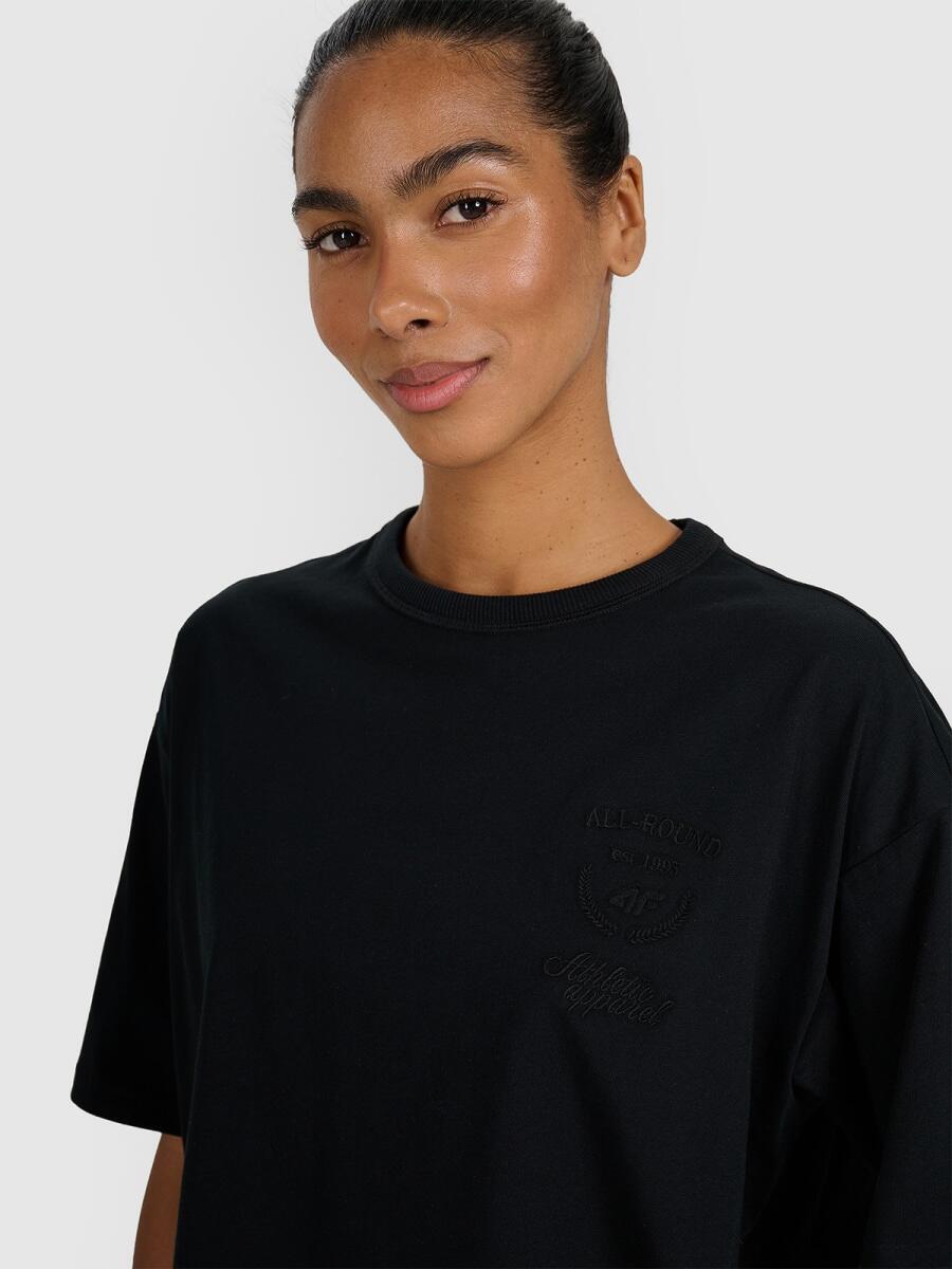 T-shirt oversize z nadrukiem damski 4F 4FRSS25TTSHF2979 4/6
