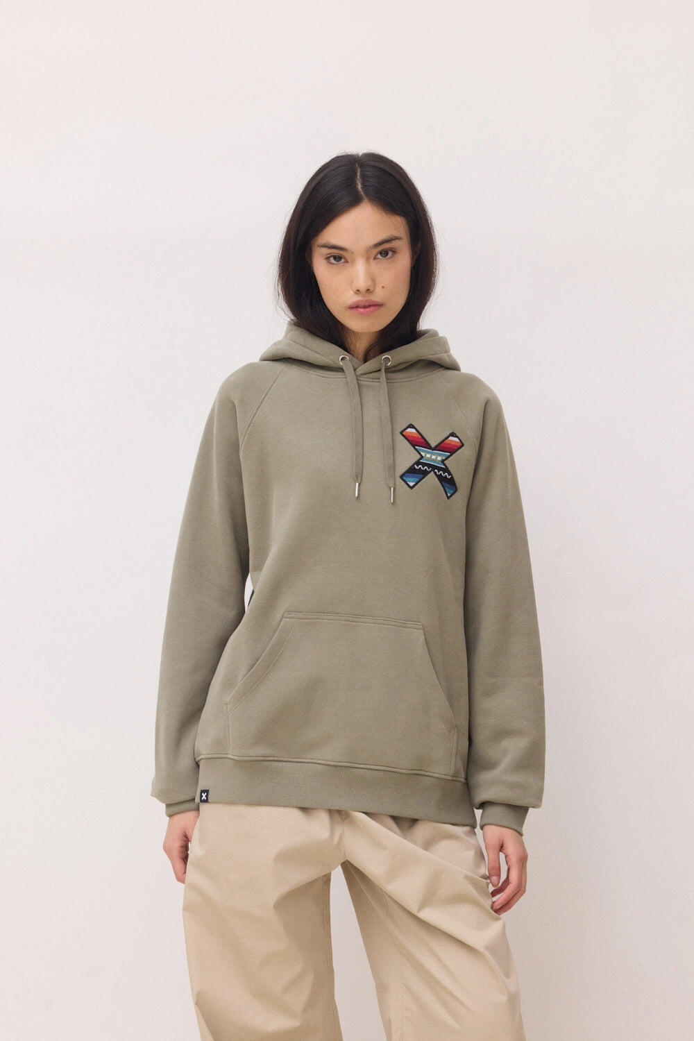 Sudadera con Capucha Blue Banana Caqui de Algodón 100% Orgánico 4/7