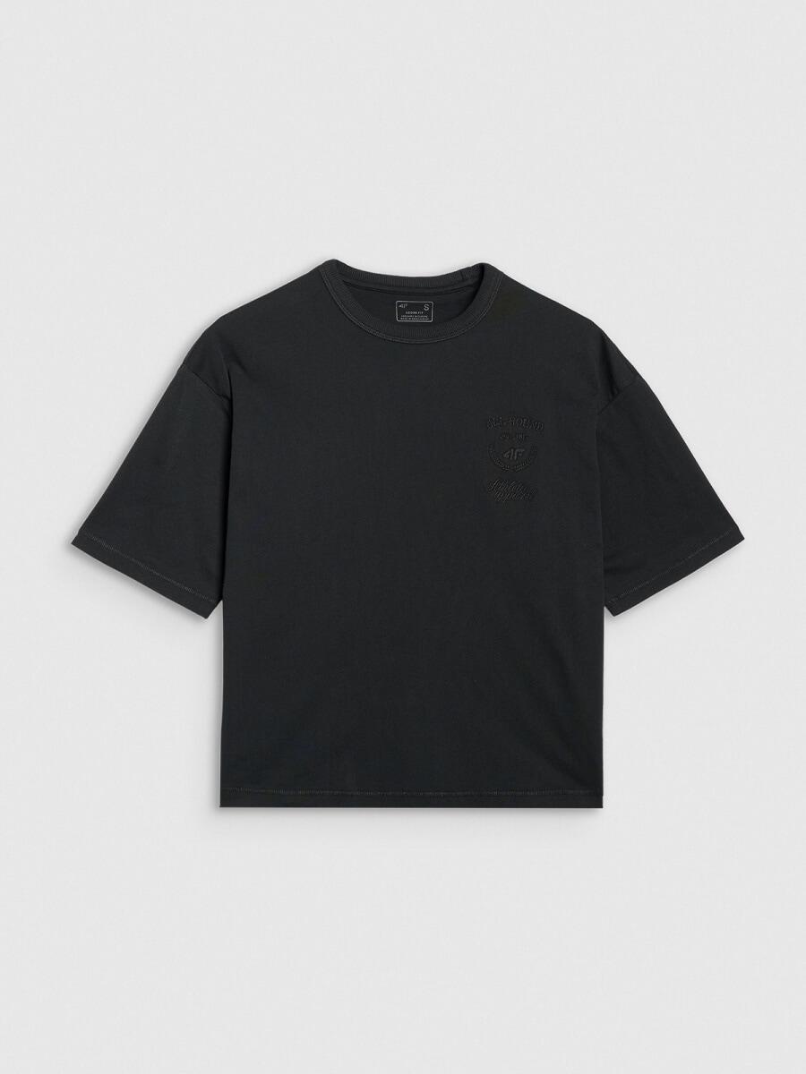 T-shirt oversize z nadrukiem damski 4F 4FRSS25TTSHF2979 5/6
