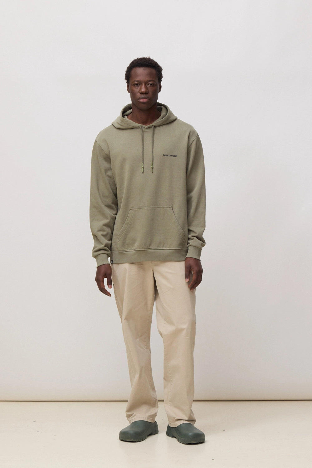 Sudadera con Capucha Blue Banana Olive Green de Algodón 100% Orgánico 3/7