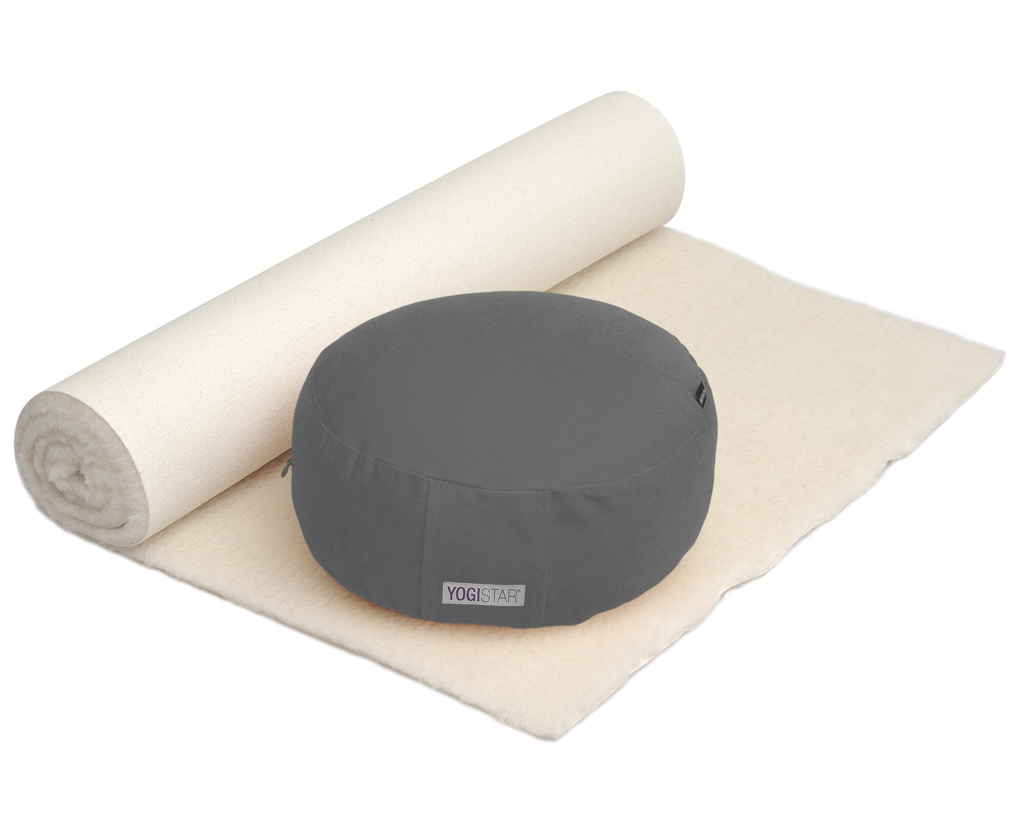 YOGISTAR Yoga Set Comfort Meditation Yoga Graphit Rutschfest YOGISTAR