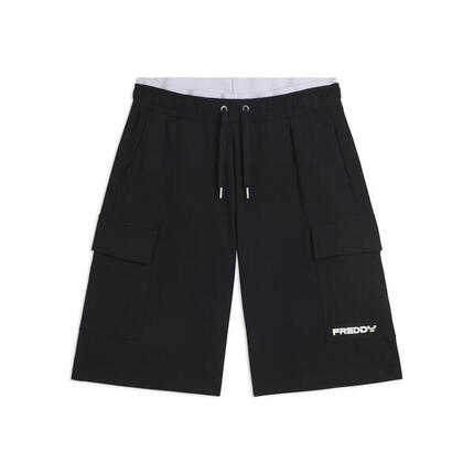 Short en jersey à jambes larges avec poches latérales