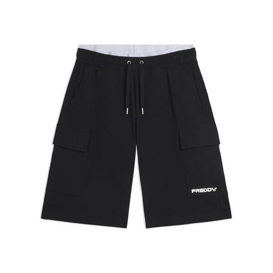 Short en jersey à jambes larges avec poches latérales