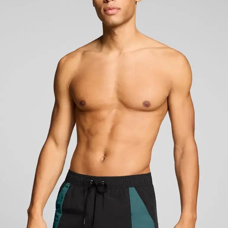 Shorts Puma Swim Men Crinkle Colour Block Short, Black, Men