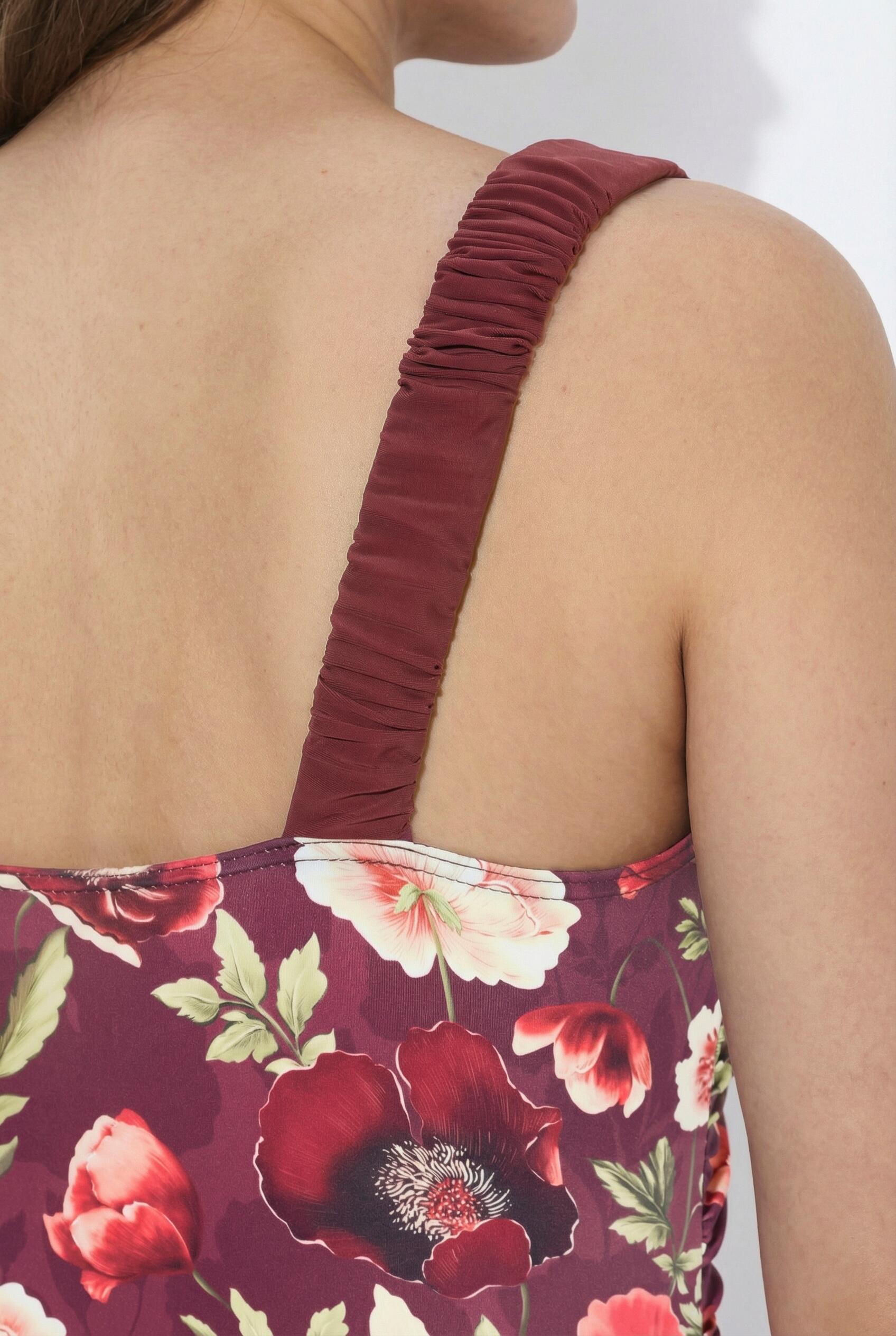 Femme Maillot de bain bonnets souples motif floral et bretelles « scrunchie » 4/7