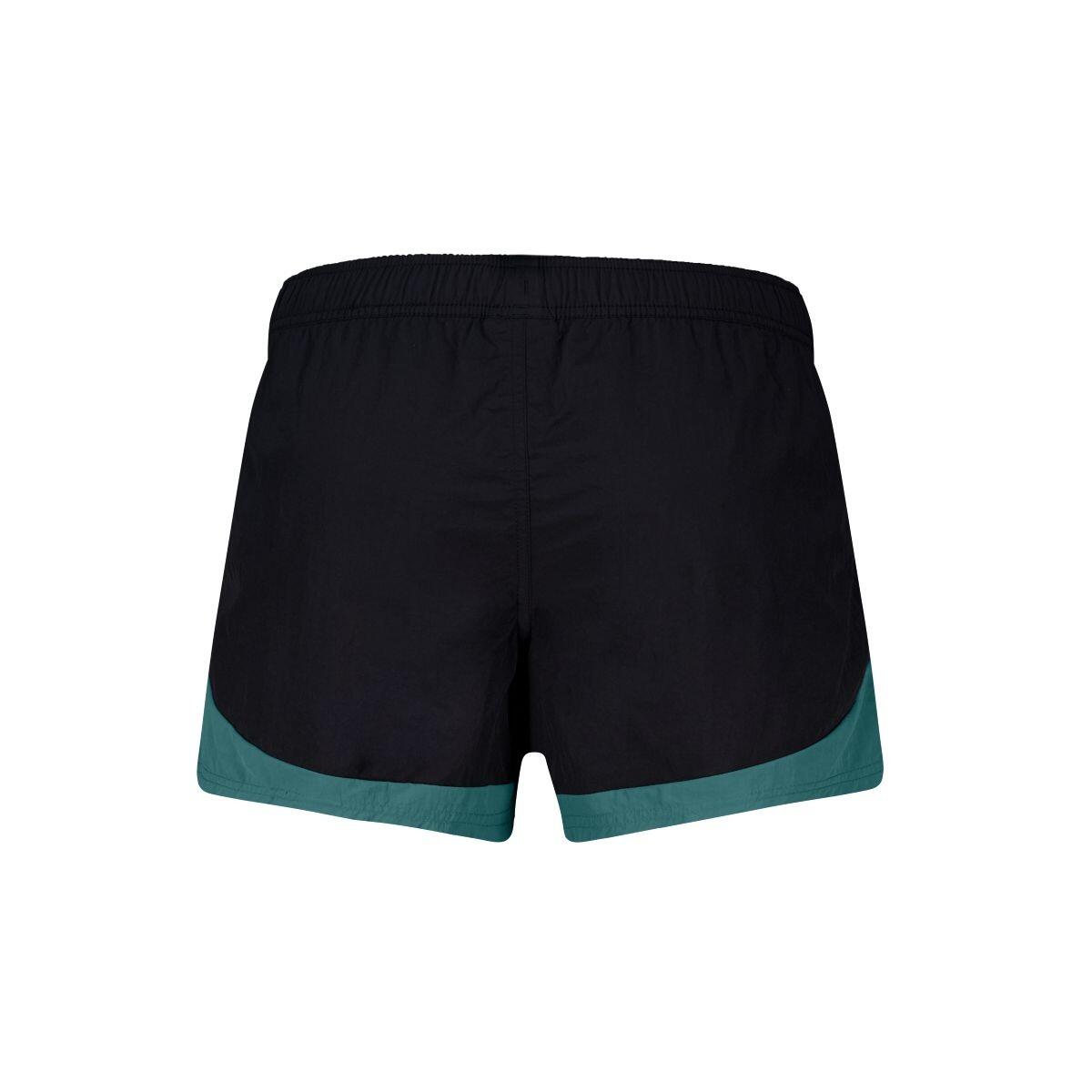 Short de bain homme - Modèle froissé à blocs de couleurs - Noir/Menthe 6/6