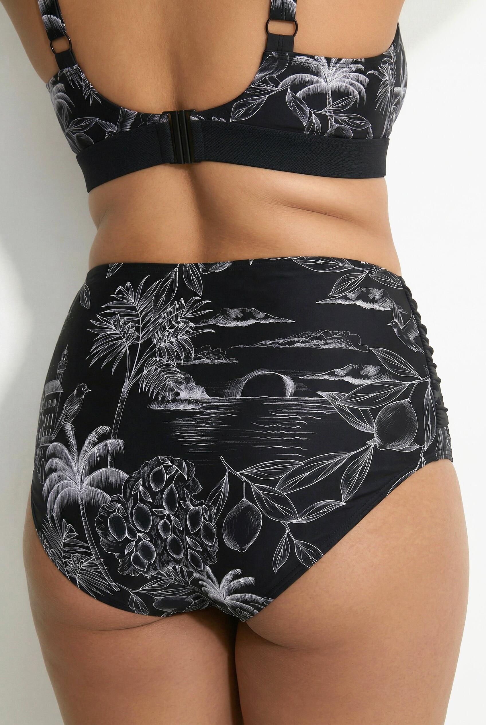 Femme Bikini motif palmiers sans bonnets souples bretelles réglables 6/7