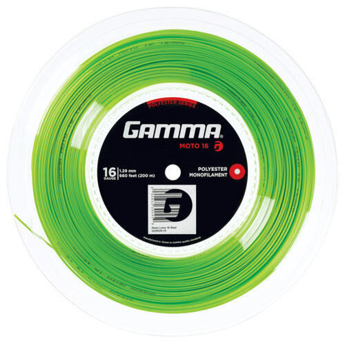 Gamma Tennissaite Moto Lime 16 (1.29 mm) 200 m Rolle 1/2
