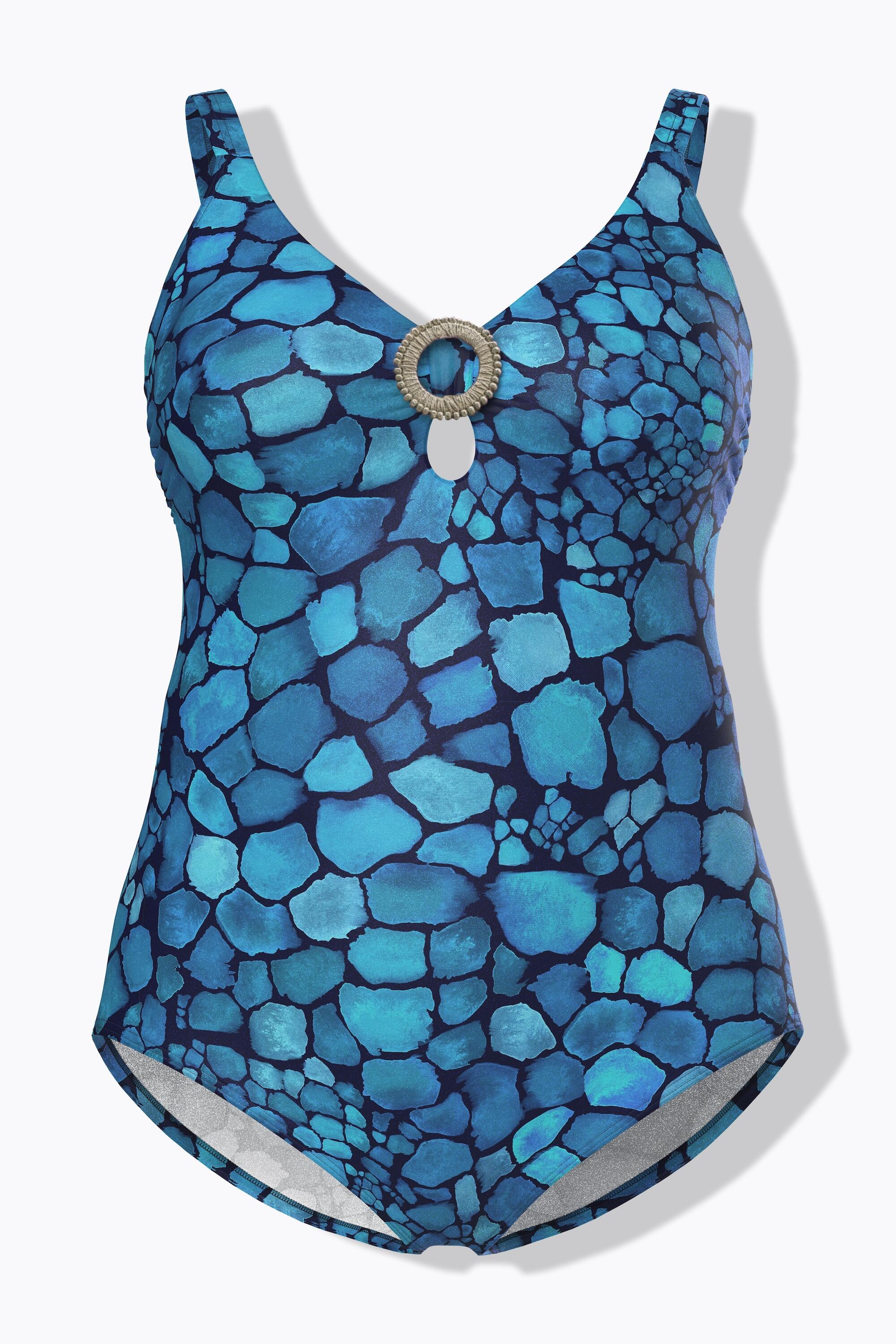 Femme Maillot de bain à bonnets souples anneau fantaisie et motif eau 7/7