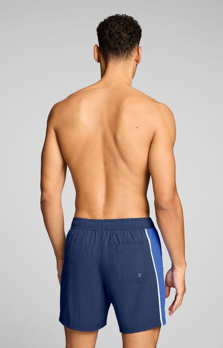 Short de bain homme - Short mi-long - Crinkle T7 - ​​Bleu marine / Bleu clair 2/7