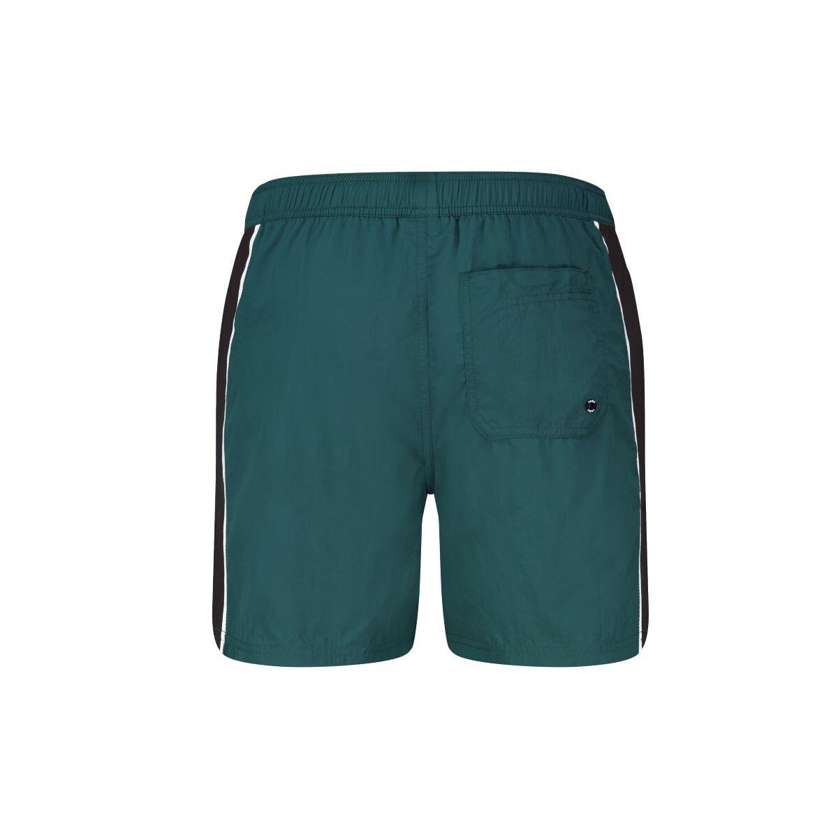 Short de bain homme - Short mi-long - Crinkle T7 - ​​Noir / Menthe Gelée 7/7