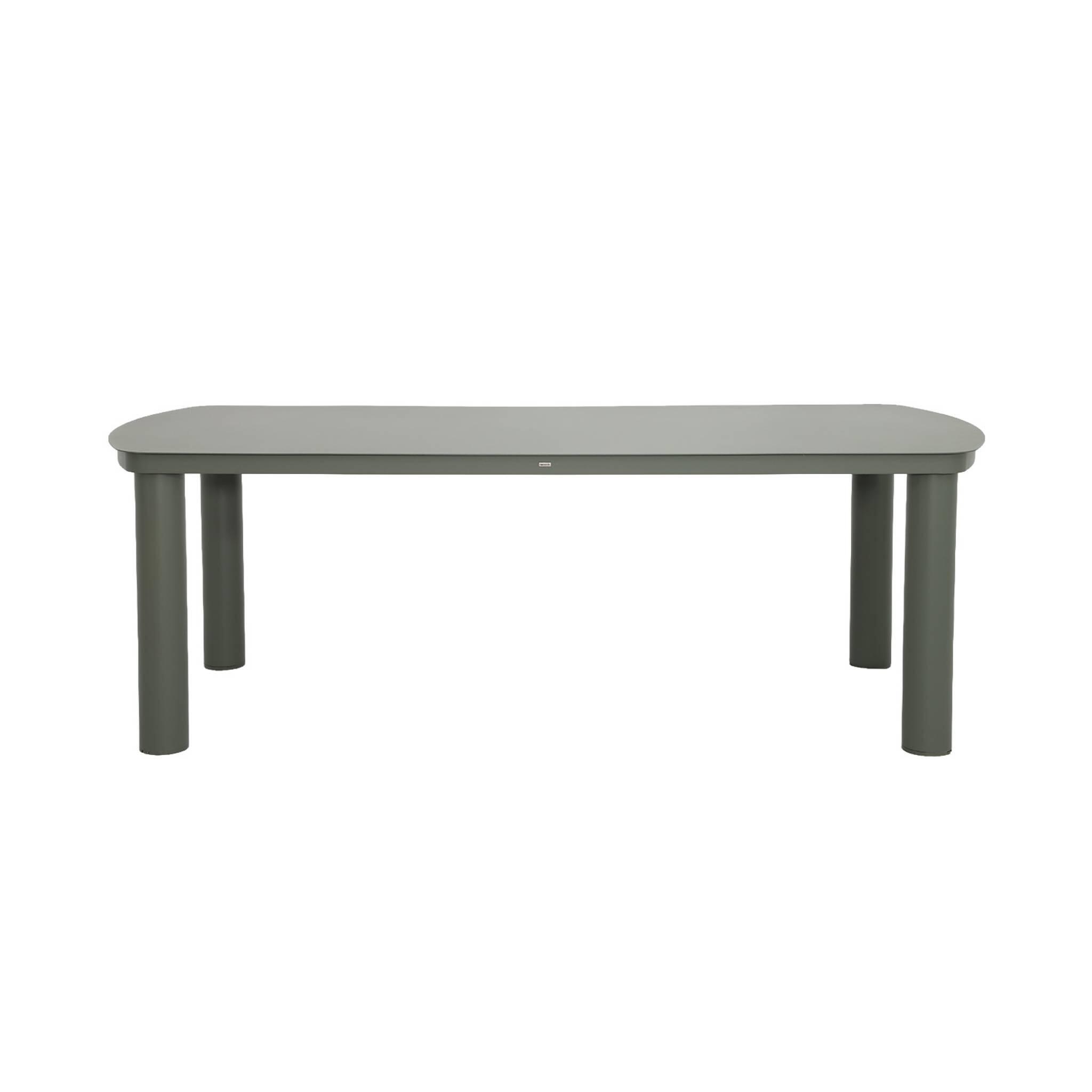 Mesa de jardim em alumínio, 10 lugares, Verde caqui 2/4