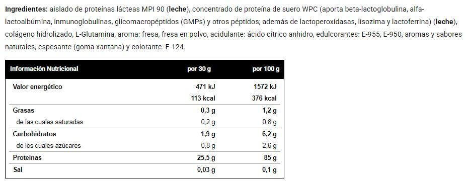 Milk protein isolate 90 - 1kg Fraise de VitoBest 2/3