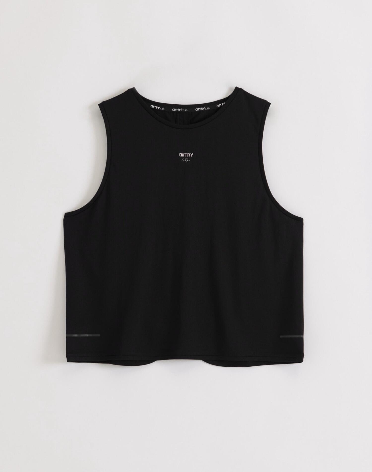Camiseta Tirantes Mujer Sin Costuras Secado Rápido Transpirable Le Run Negro 6/6