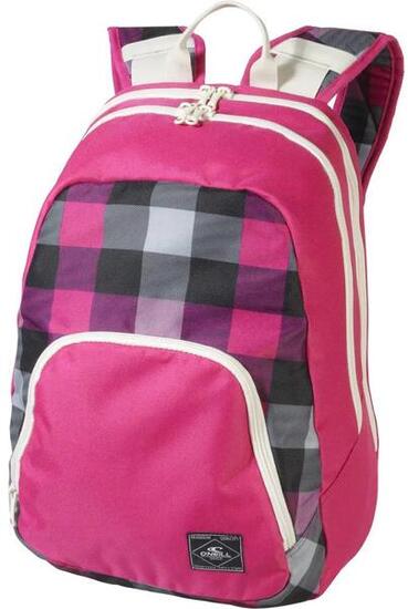Zaino O'Neill con scomparto imbottito per laptop 24 L rosa a quadretti