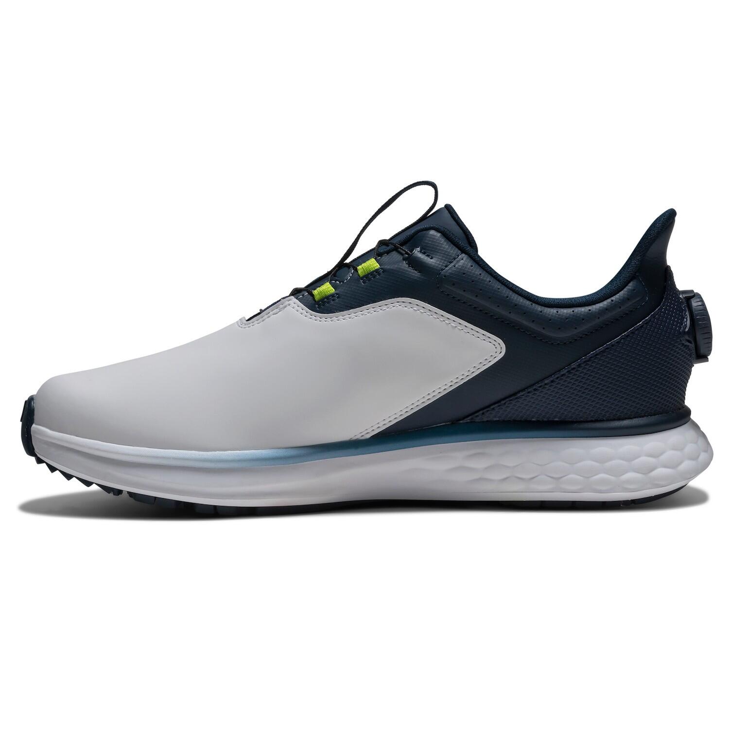 Chaussures de golf Footjoy Pulse BOA pour hommes, blanches et bleues 2/7
