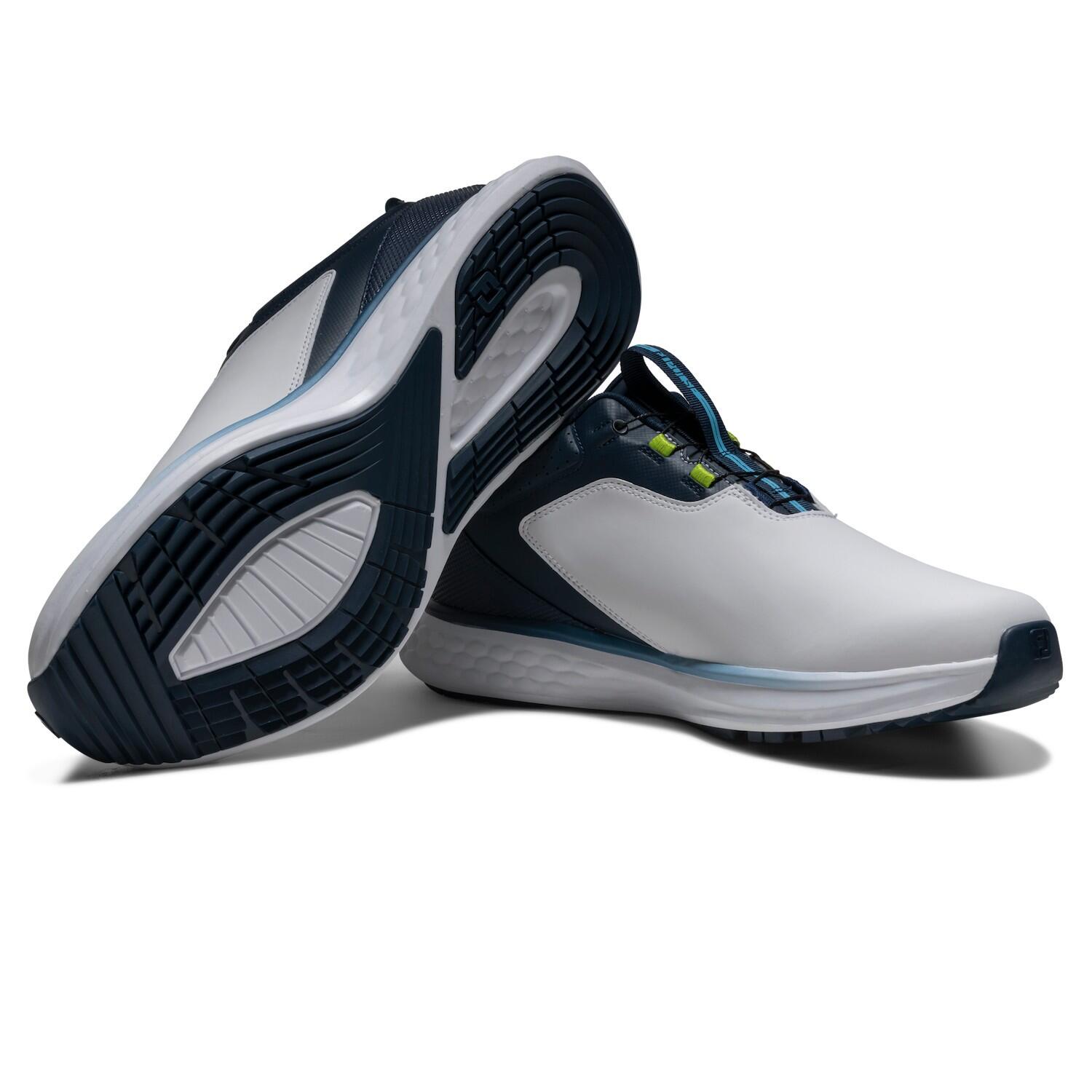 Chaussures de golf Footjoy Pulse BOA pour hommes, blanches et bleues 5/7