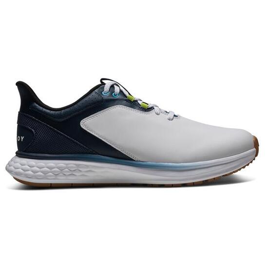 Chaussures de golf Footjoy Pulse pour hommes, blanches et bleues