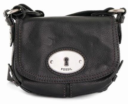 Sac bandoulière femme Fossil Maddox Small Flap en cuir noir