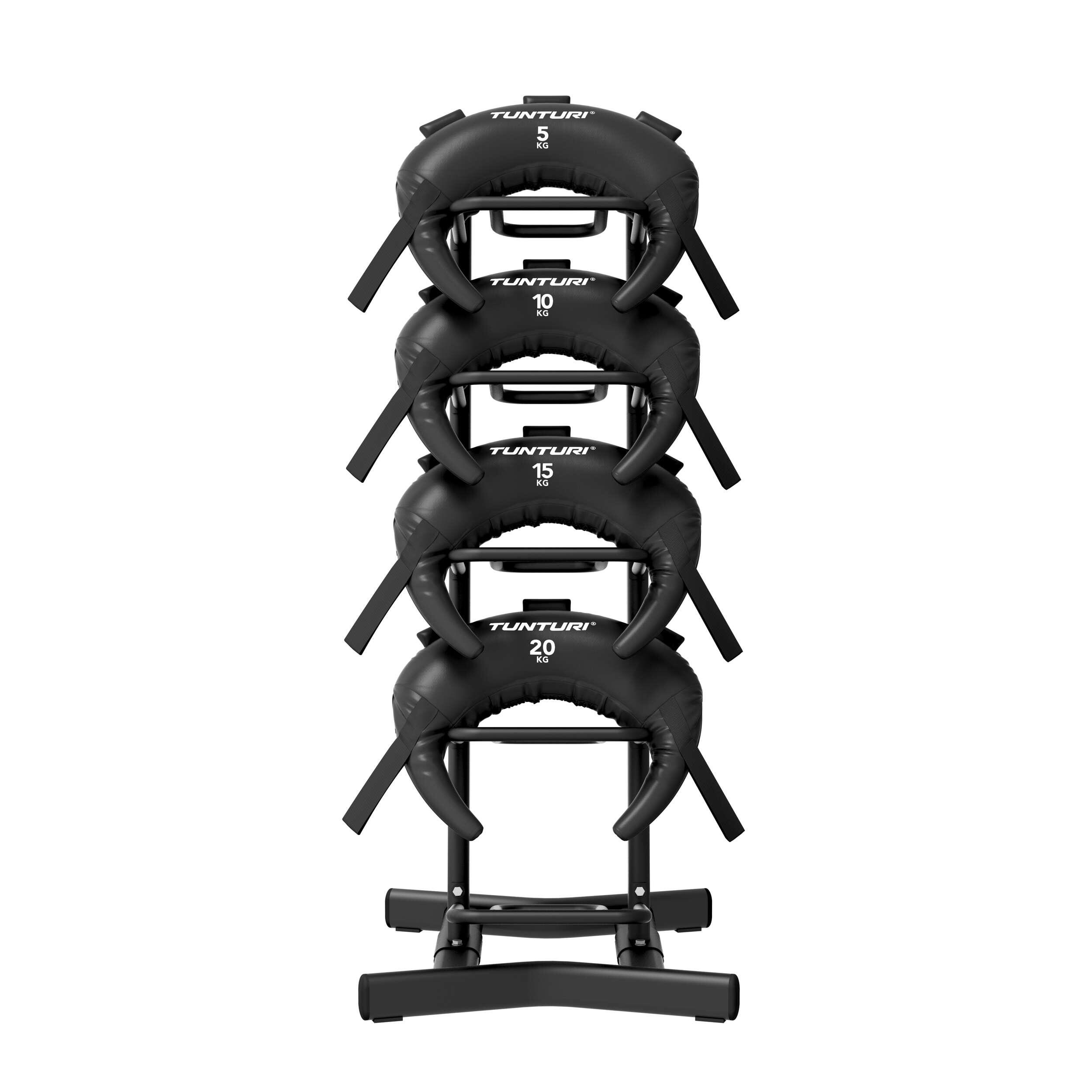 Platinum power bag bulgare set 5-20 kg noir avec rack et appli fitness offerte 2/7