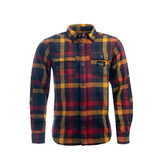 Gefüttertes Flanellhemd Herren Marineblau