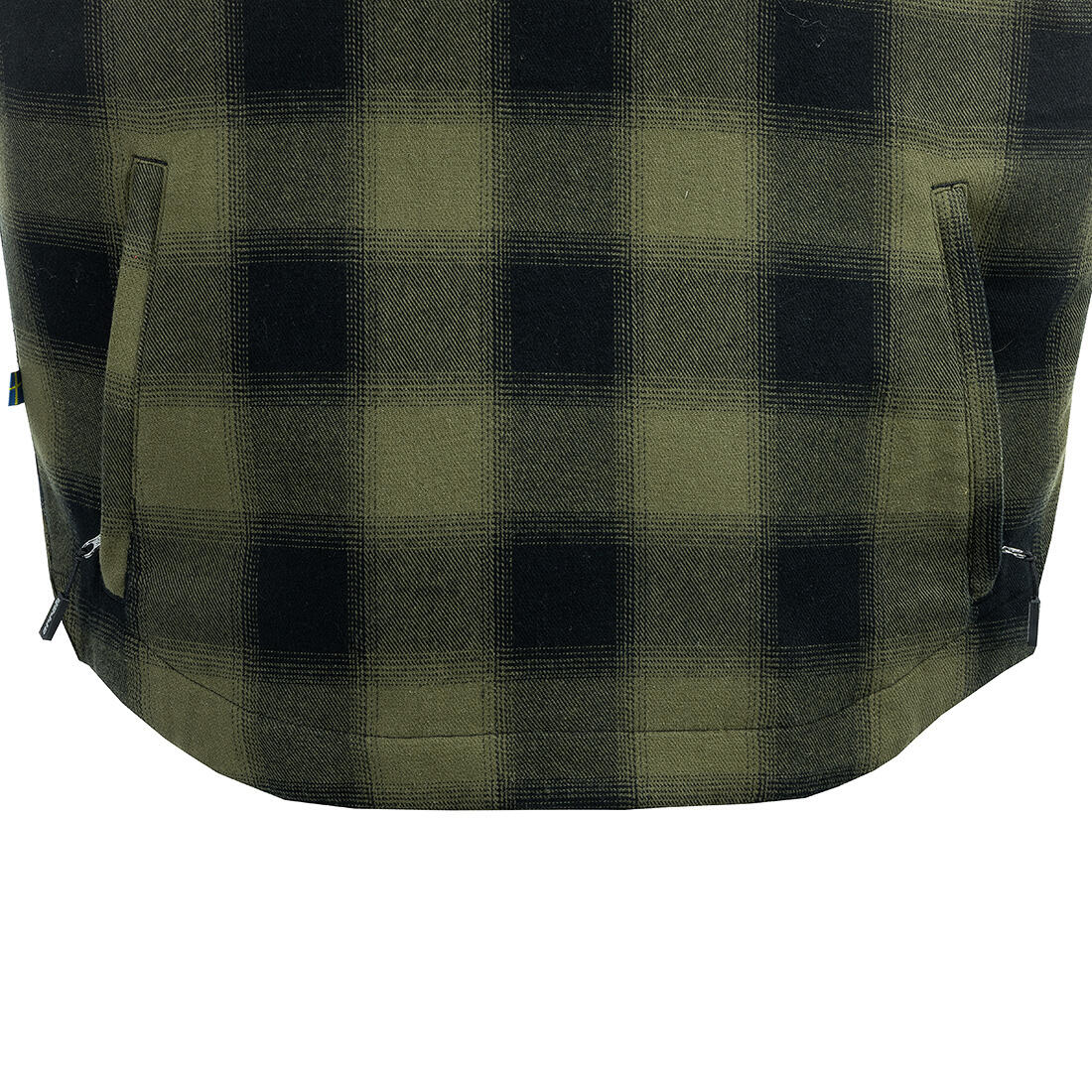 Gefüttertes Flanellhemd Damen Olivgrün 5/6