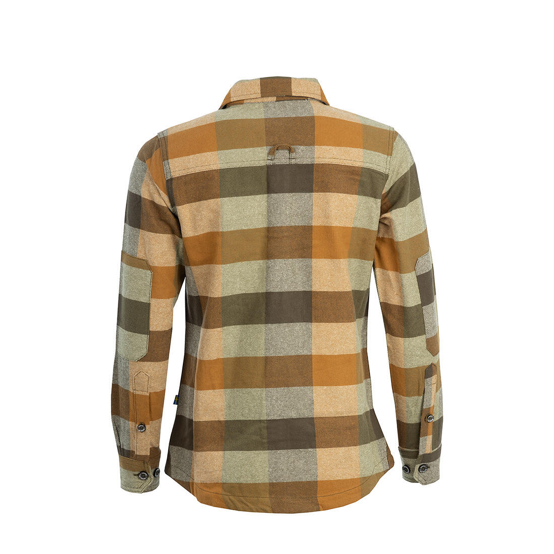 Gefüttertes Flanellhemd Damen Waldgrün 5/6