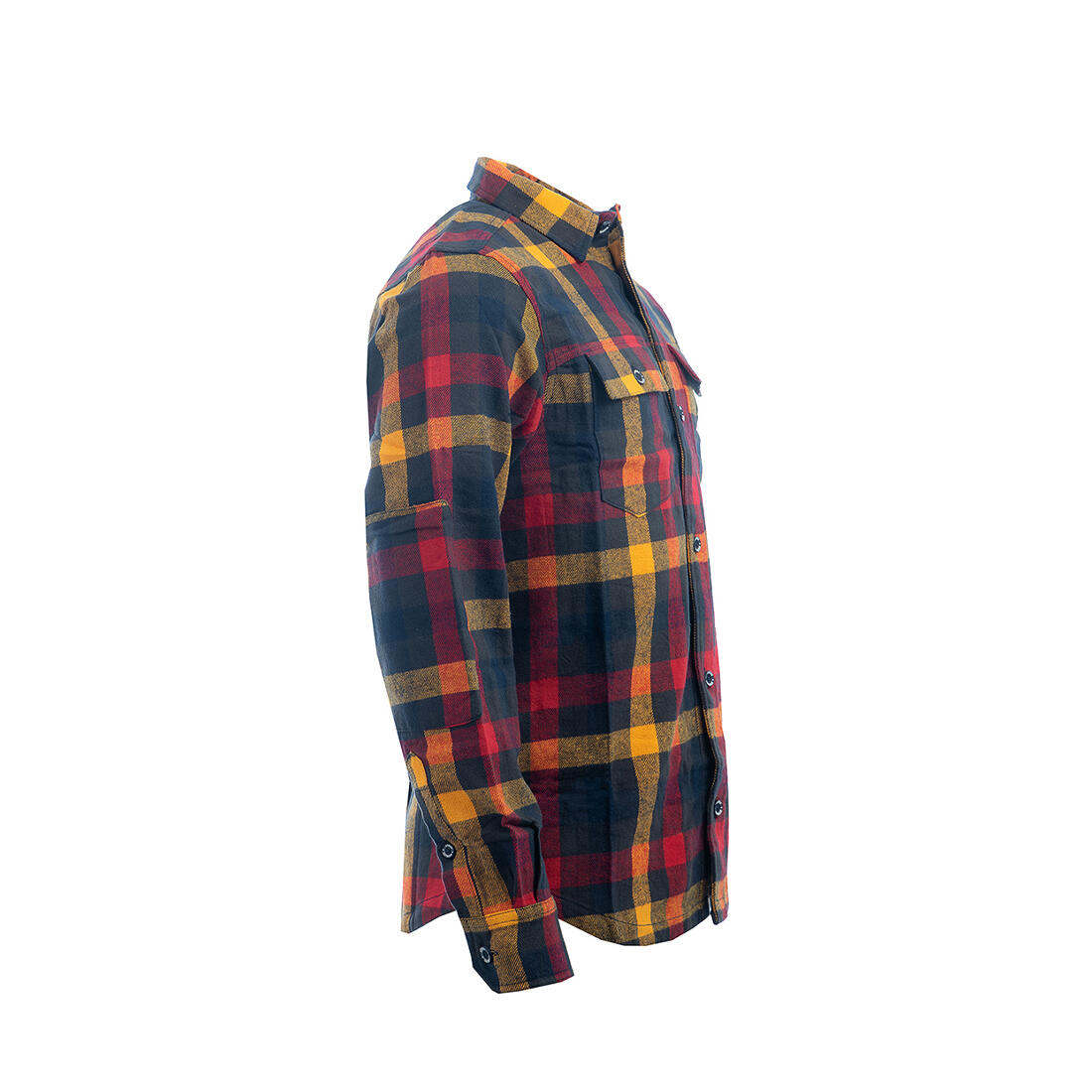 Chemise en flanelle doublée homme bleu marine 5/5