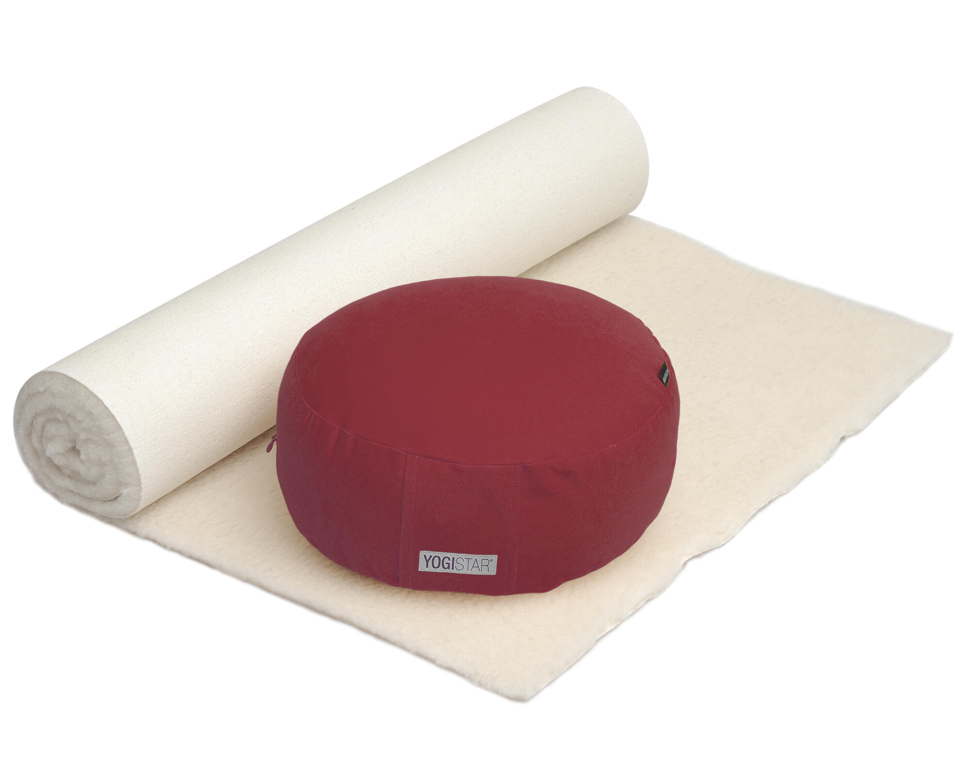 YOGISTAR Yoga Set Comfort Meditation Yoga Bordeaux Rutschfest YOGISTAR