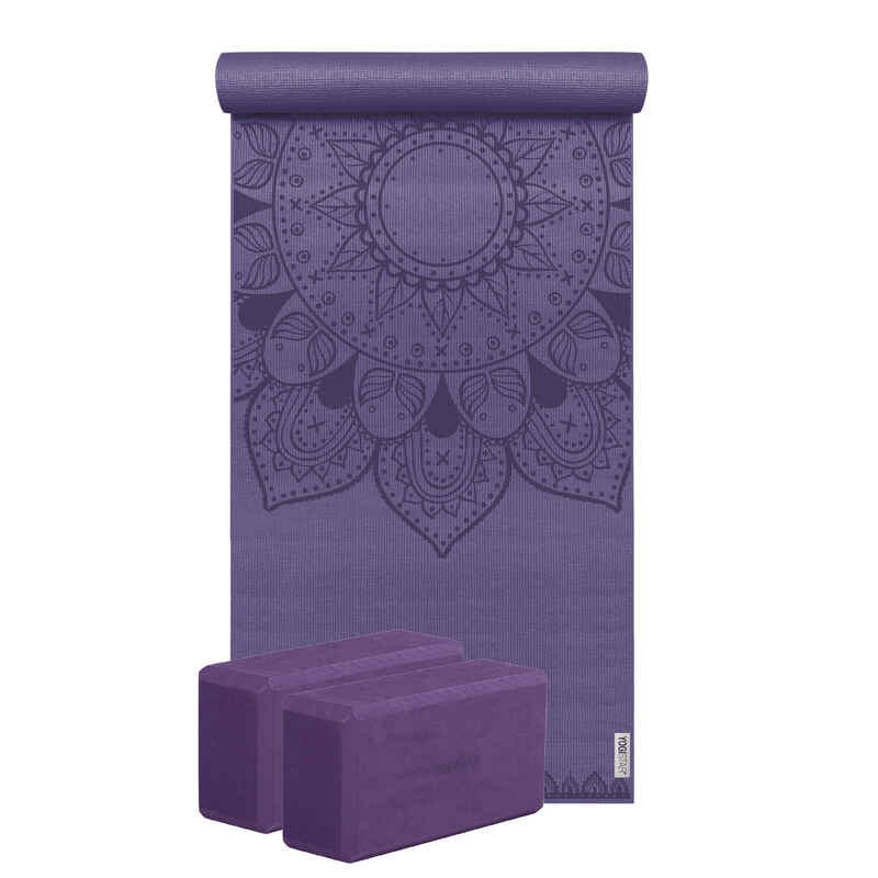 YOGISTAR Yoga-Set Starter Edition - harmonic mandala (Yogamatte + 2 Yogablöcke) Media 1