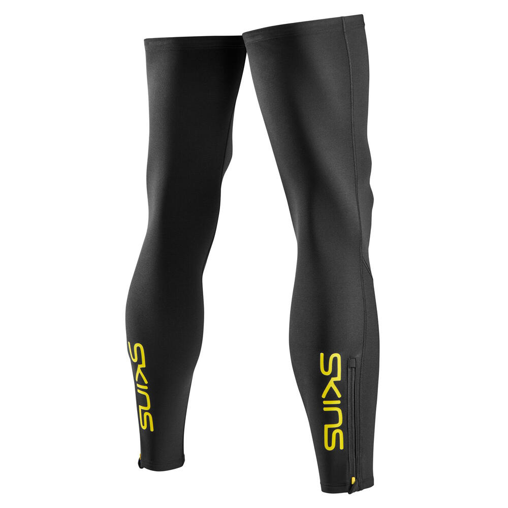 SKINS Men's Cycle Cycling Compression Leg Warmer Black