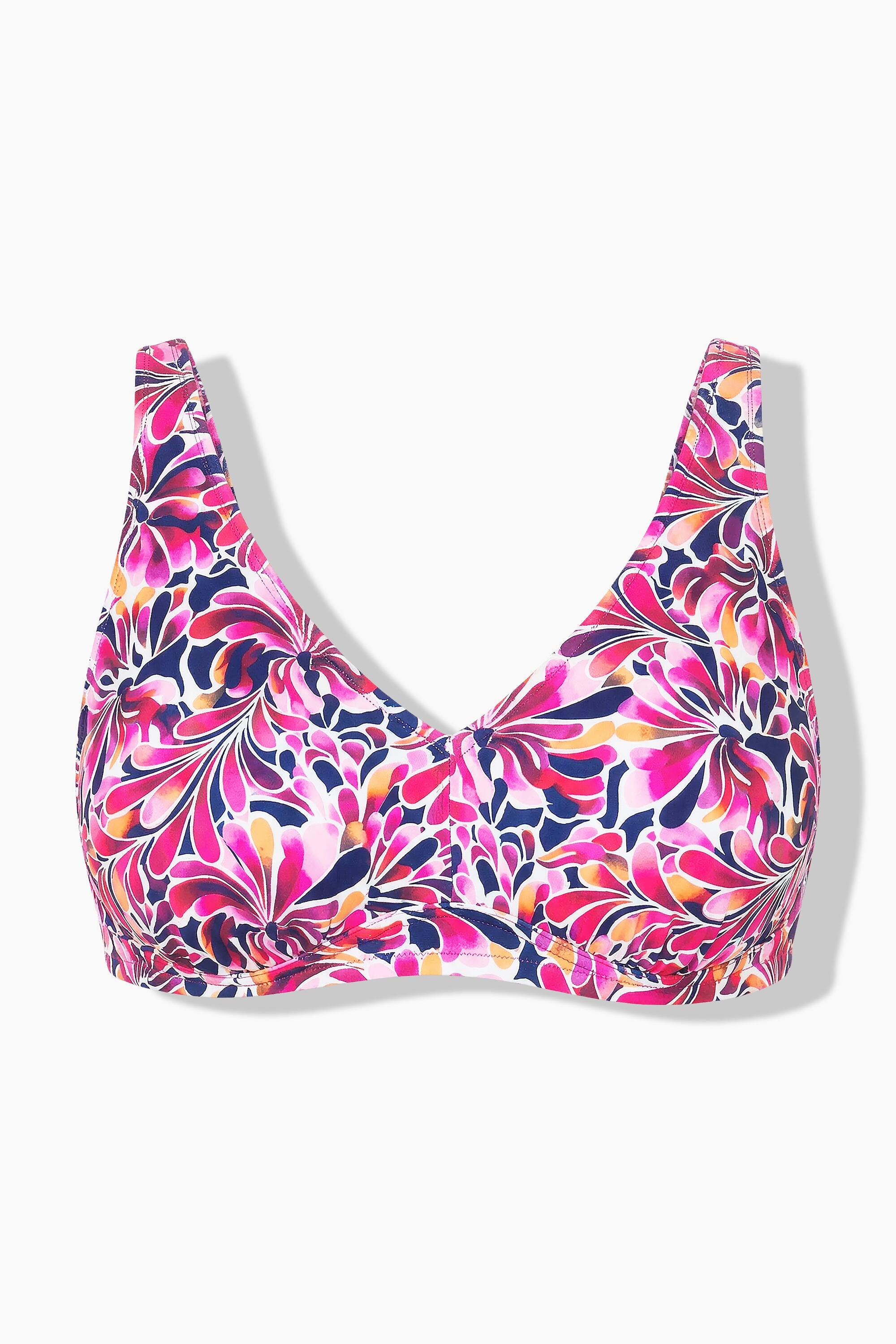 Damen Bikini-Top Softcups Flowers. V-Ausschnitt 6/6