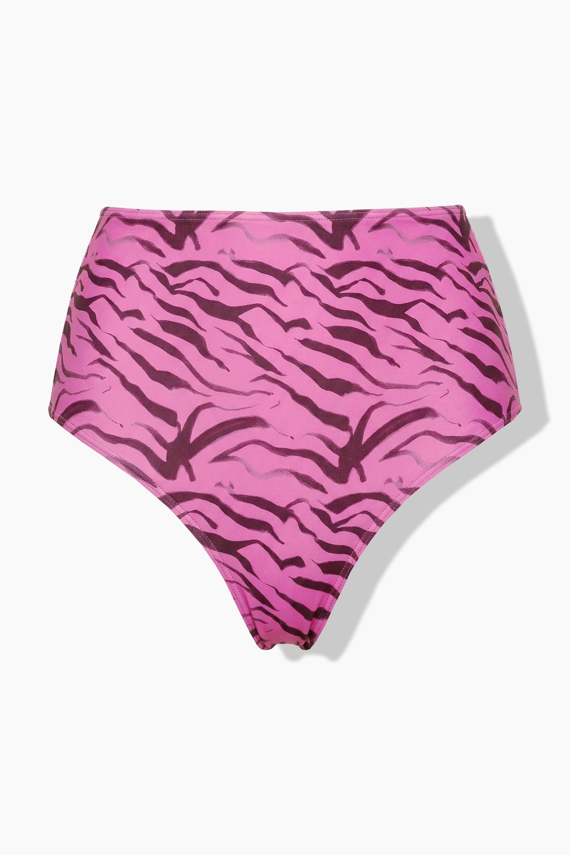 Femme Bas de bikini imprimé zèbre taille haute gainant 5/5