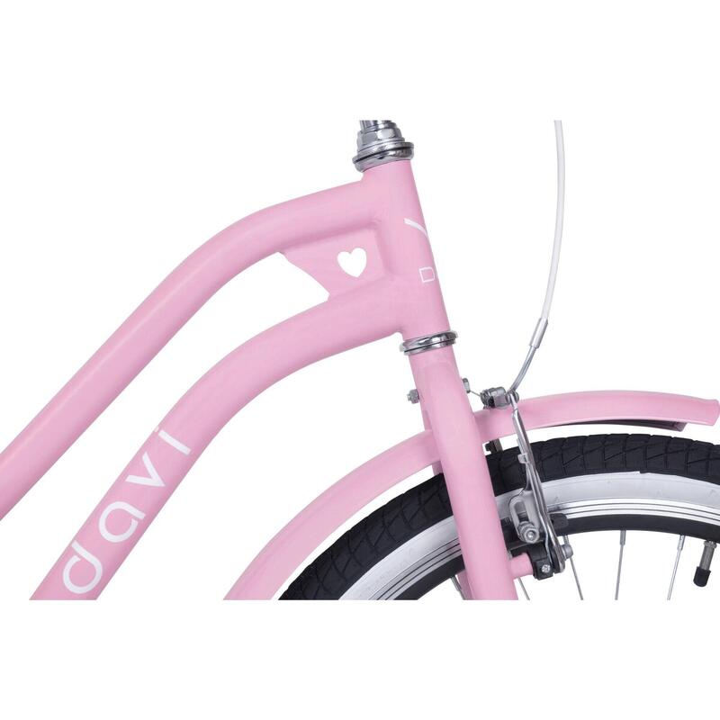Dětské kolo Davi Zilly, 24", 130–165 cm, 1 rychlost, růžové