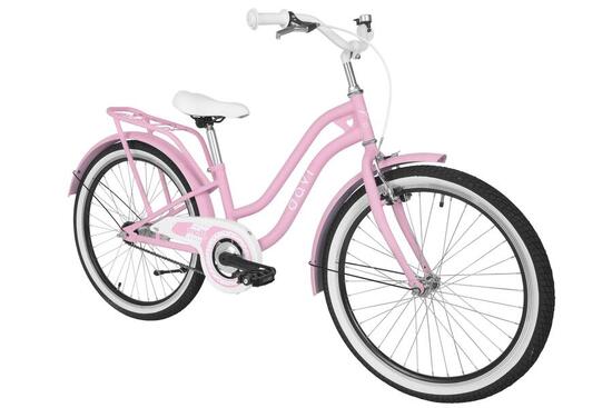 Vélo enfant Davi Zilly, 24", 130–165 cm, 1 vitesse, rose