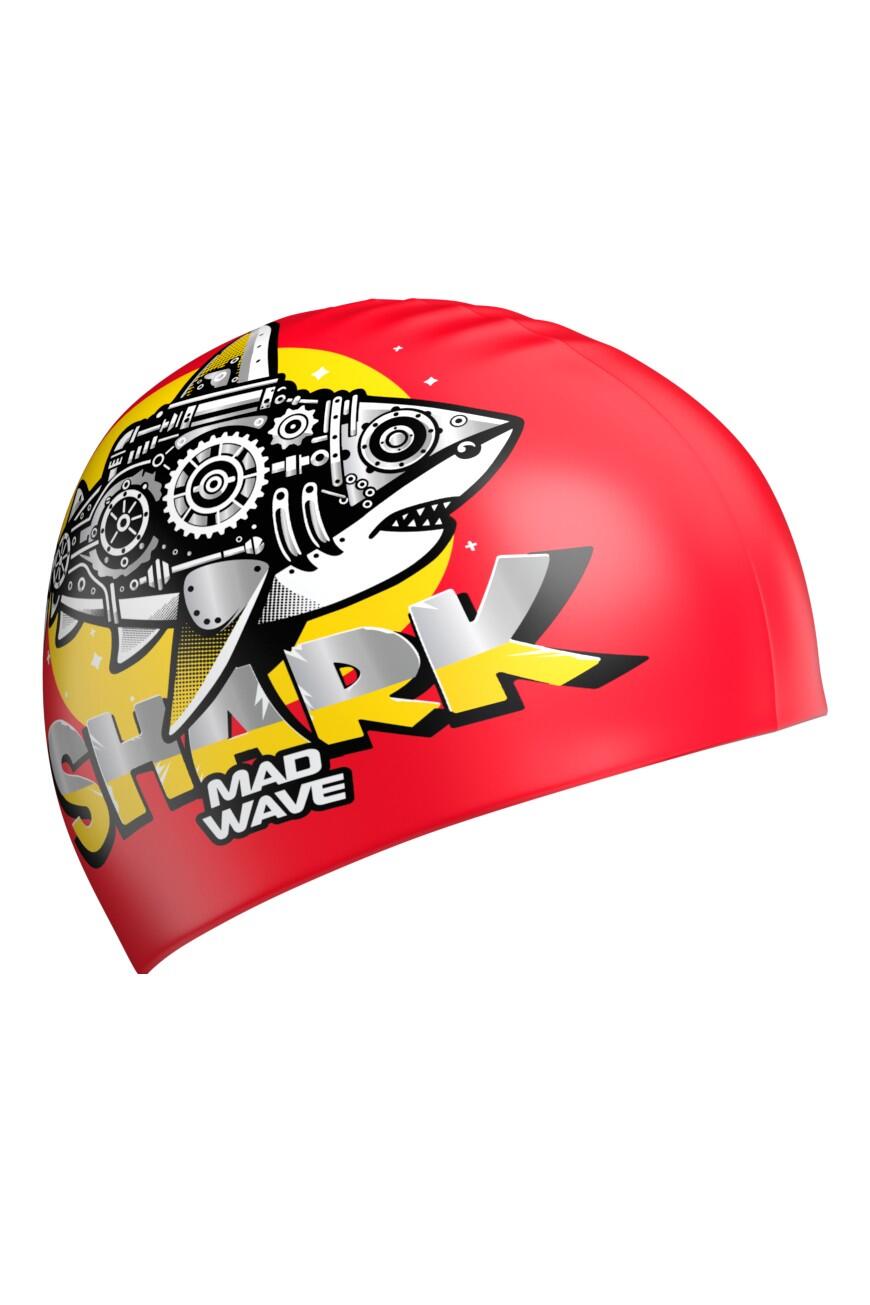 Touca Natação de silicone SHARK Vermelho 3/3